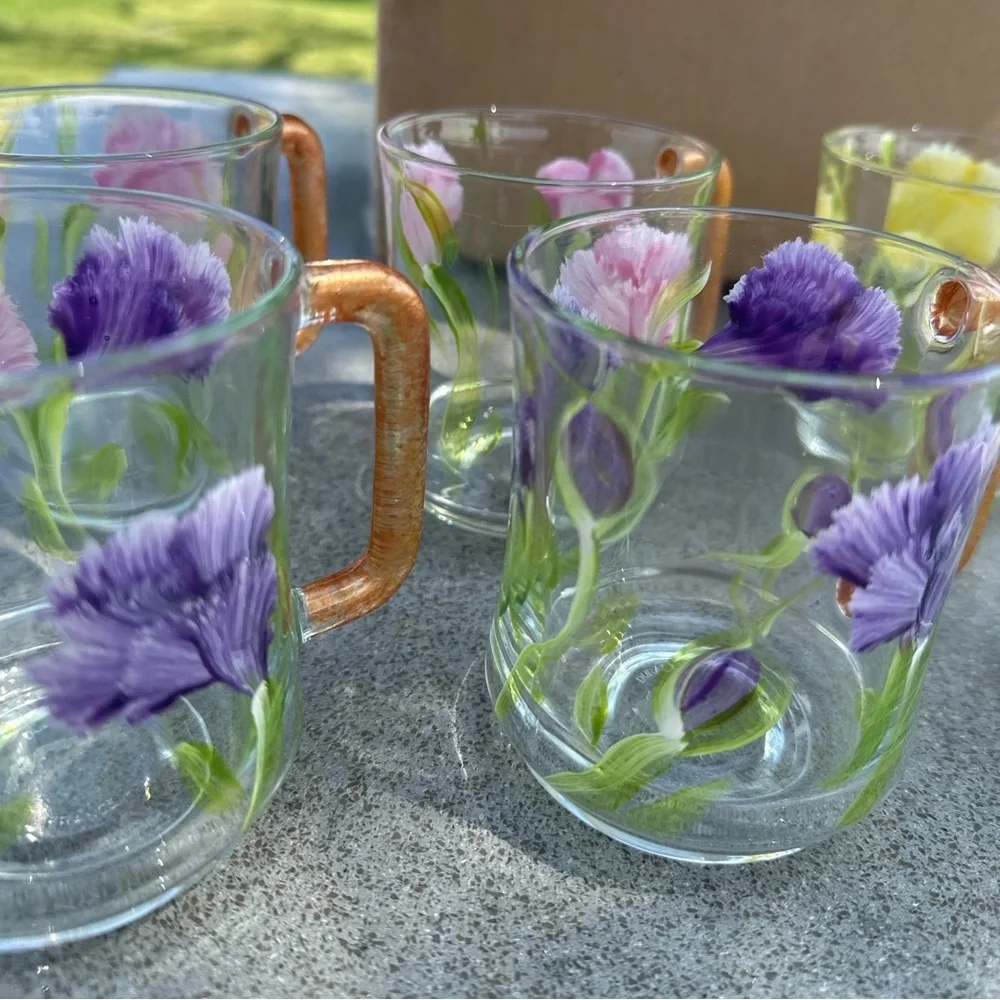 Duralex Made in France Gorgeous double insulated mugs with floral design - Picture 6 of 7
